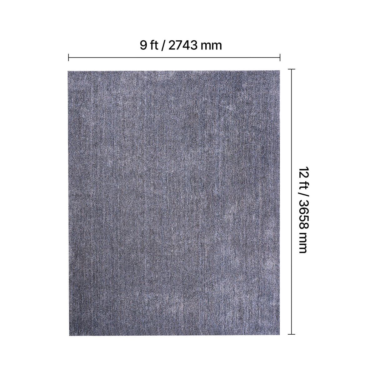 VEVOR Indoor Plush Area Rugs, 8 x 10 ft \u002F 9 x 12 ft Plush Carpet, Area Rugs Furry with Long Plushs Pile, Thick & Durable High-Pile Rug for High-Traffic Areas, Bedroom, Non-Shedding & Non-Slip Backing, Beige\u002FBlue-Gray