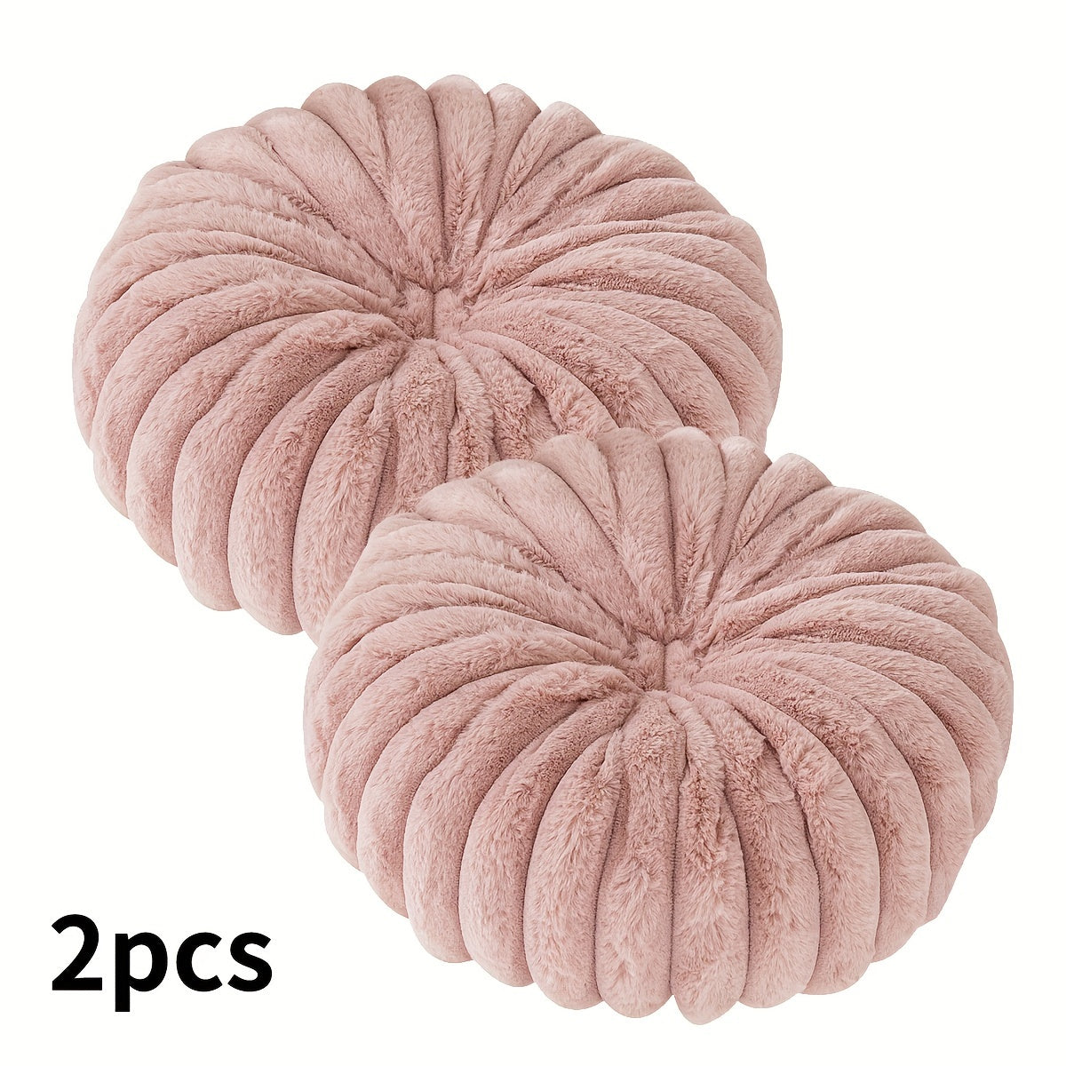 2pcs Fluffy And Comfortable Round Throw Pillows, Washable, with Filler, Living Room Home Decor, Comfortable Modern Home Decoration Pillowcase, for Sofa Sofa Bed House Farmhouse Decoration