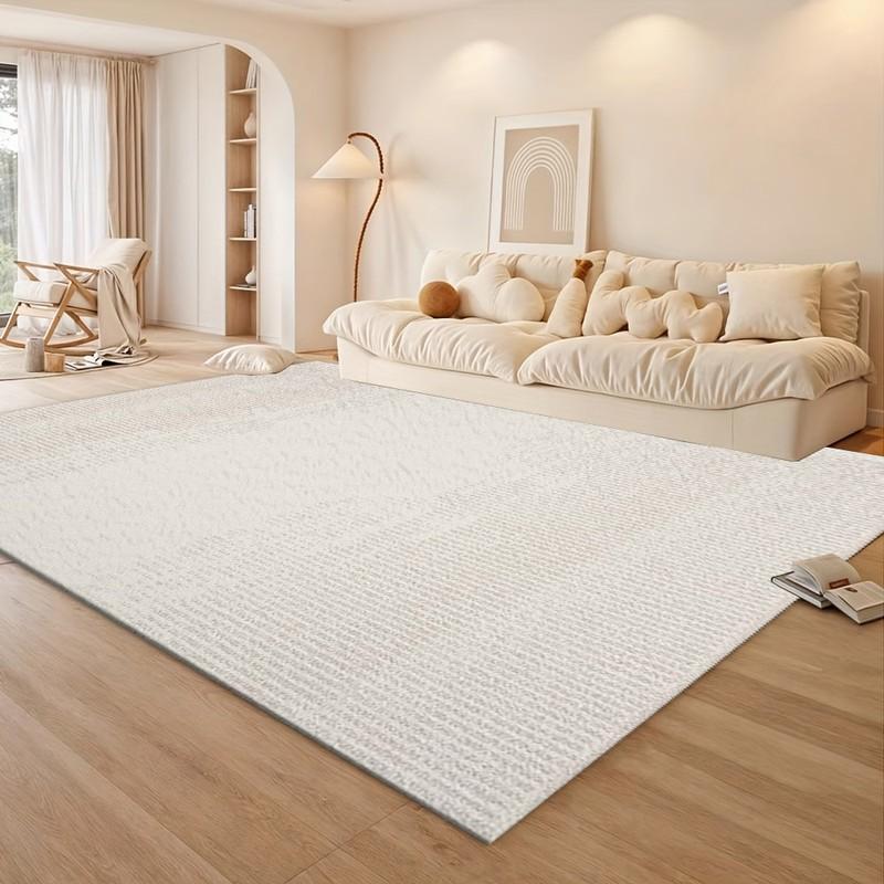 Large Modern Neutral-Toned Striped Suitable for Living Room, Bedroom, Office Rug - Handmade Large with Backing, Machine Washable Soft Neutral Striped, Jumbo Sizes for Hallway, Dining Room, Entryway Decor