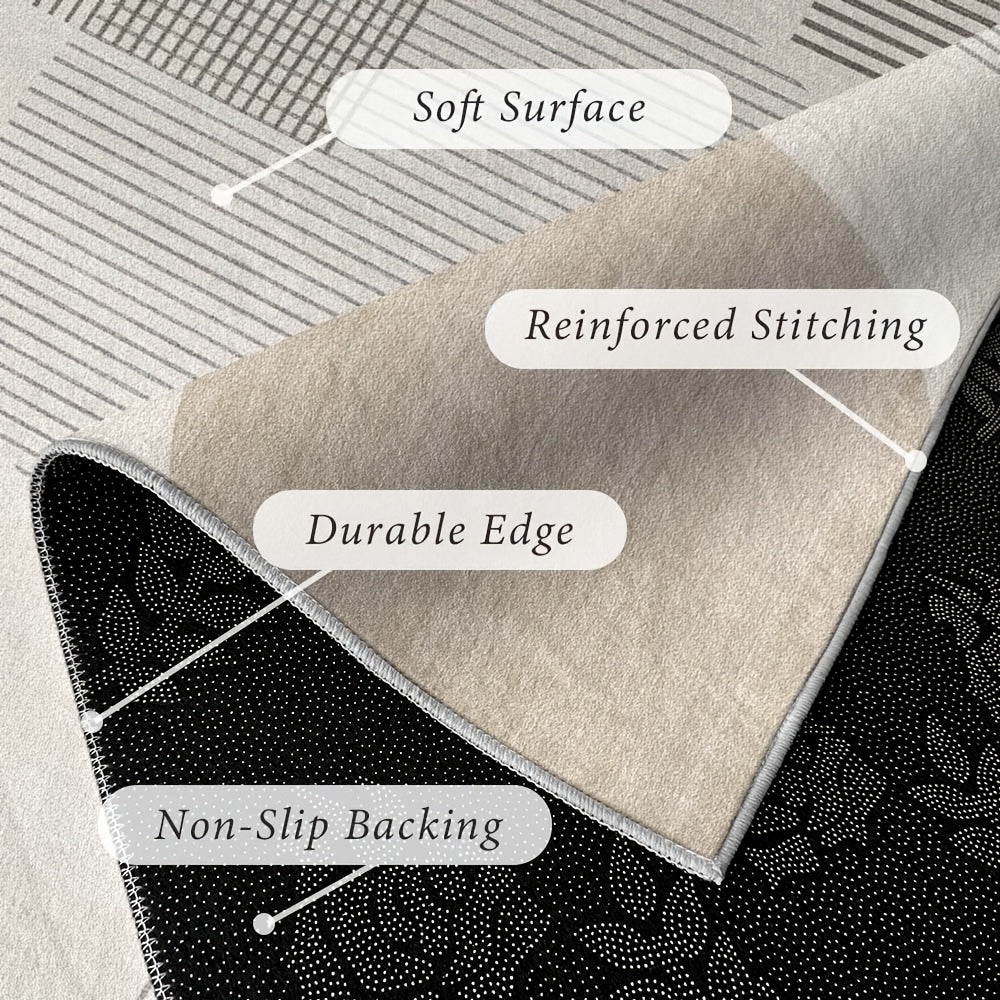 Velvet Design Floor Soft Washable Mat, Warmth Visible Everywhere Suitable for Courtyard, Garden, Bedroom, Living Room, Leisure Area, Bedside Decoration - Exquisite Decorative Carpet, Suitable for Leisure And Outdoor Living Use, Home Decor
