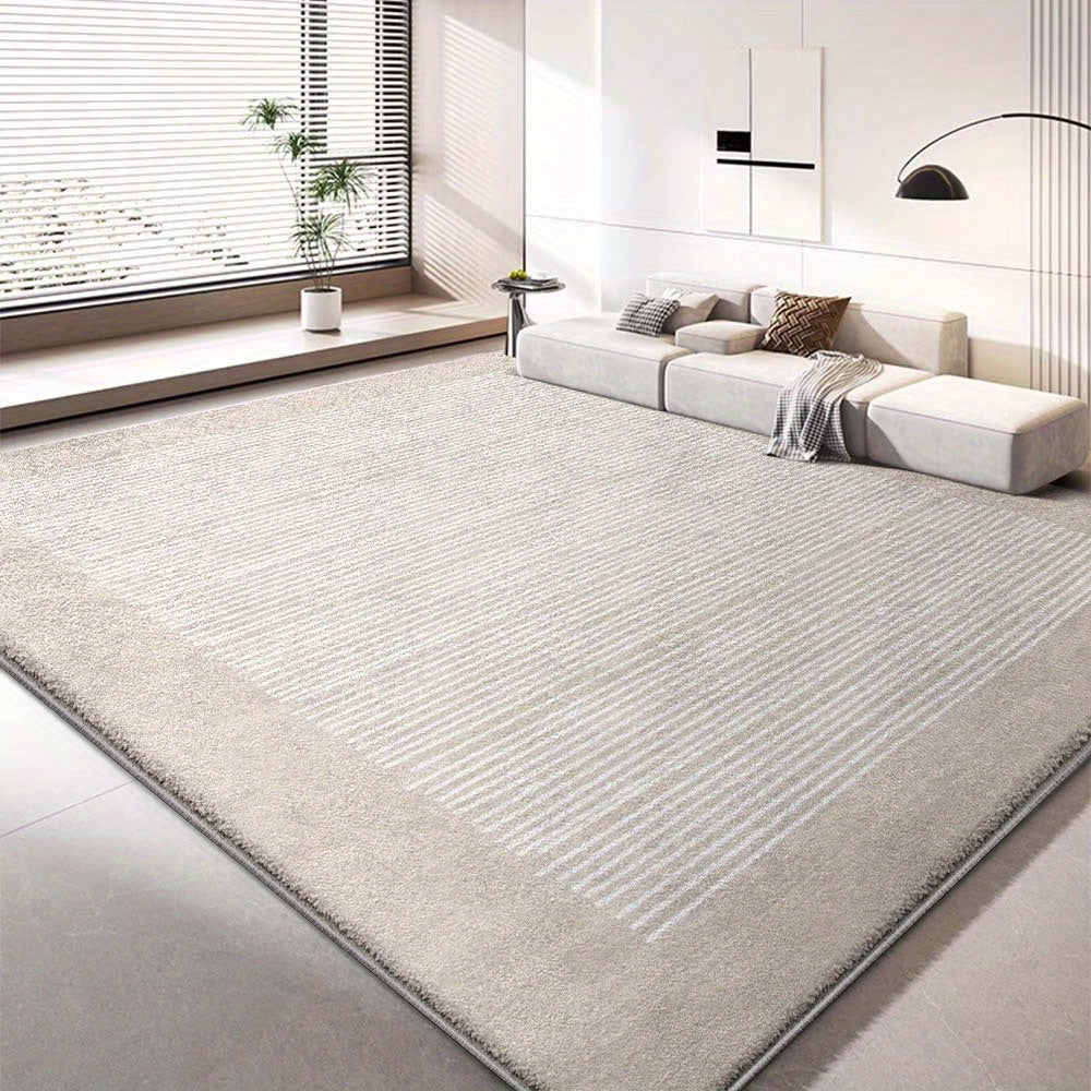 Velvet, Carpet, Home Decor, Minimalist, Cream-Style Three-Dimensional Gold-Patterned Carpet, Adds a Touch of Luxury to The Entrance, Adds Elegance And Lightness to The Game Room, with a Slightly Plastic Washable Backing Suitable for Indoor Use