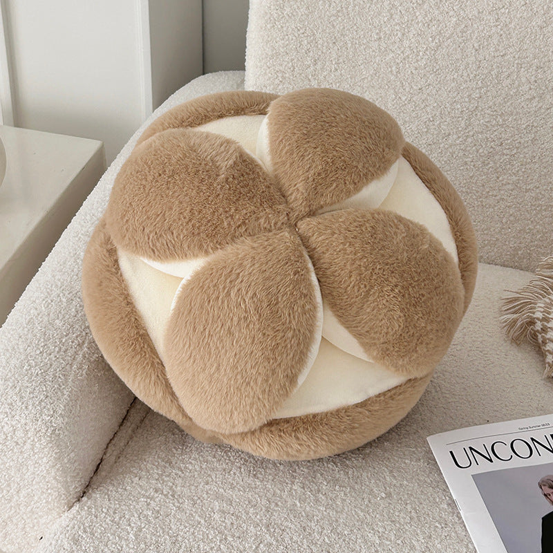 Ins Hydrangea Shaped Throw Pillow, Irregular Splicing Decorative Cushion, Soft Aesthetic Accent Pillow for Living Room Bedroom Home Decor
