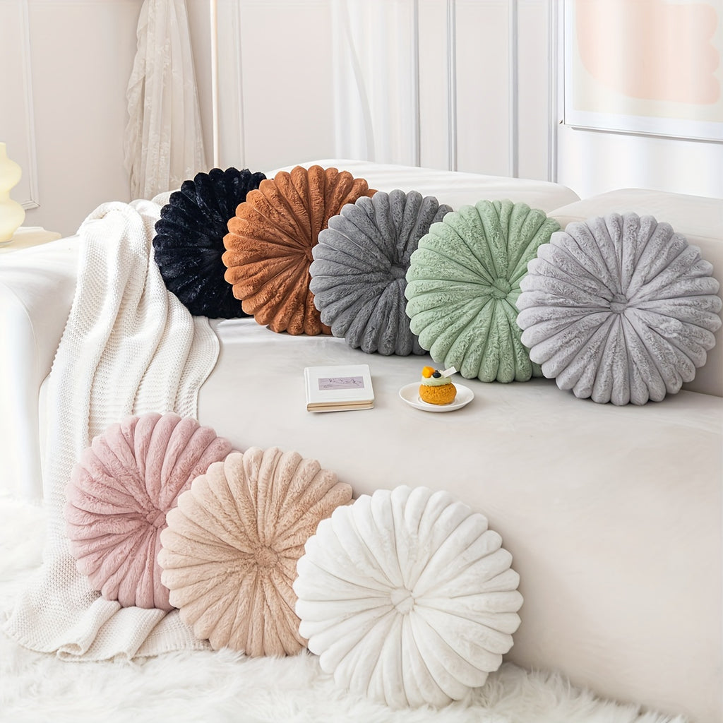 2pcs Fluffy And Comfortable Round Throw Pillows, Washable, with Filler, Living Room Home Decor, Comfortable Modern Home Decoration Pillowcase, for Sofa Sofa Bed House Farmhouse Decoration
