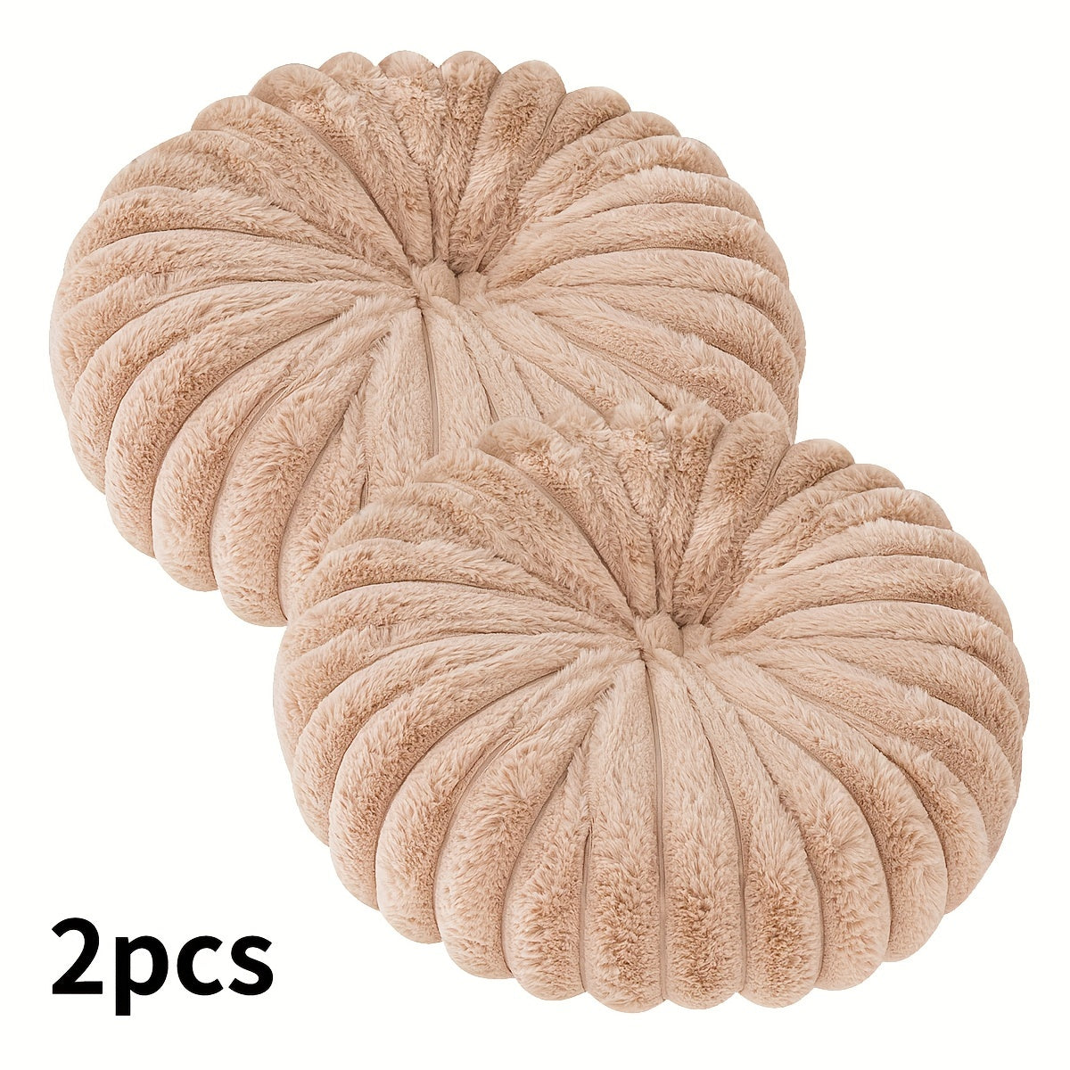 2pcs Fluffy And Comfortable Round Throw Pillows, Washable, with Filler, Living Room Home Decor, Comfortable Modern Home Decoration Pillowcase, for Sofa Sofa Bed House Farmhouse Decoration