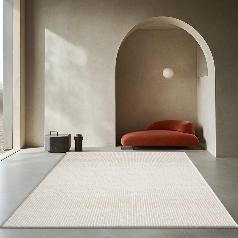 Large Modern Neutral-Toned Striped Suitable for Living Room, Bedroom, Office Rug - Handmade Large with Backing, Machine Washable Soft Neutral Striped, Jumbo Sizes for Hallway, Dining Room, Entryway Decor