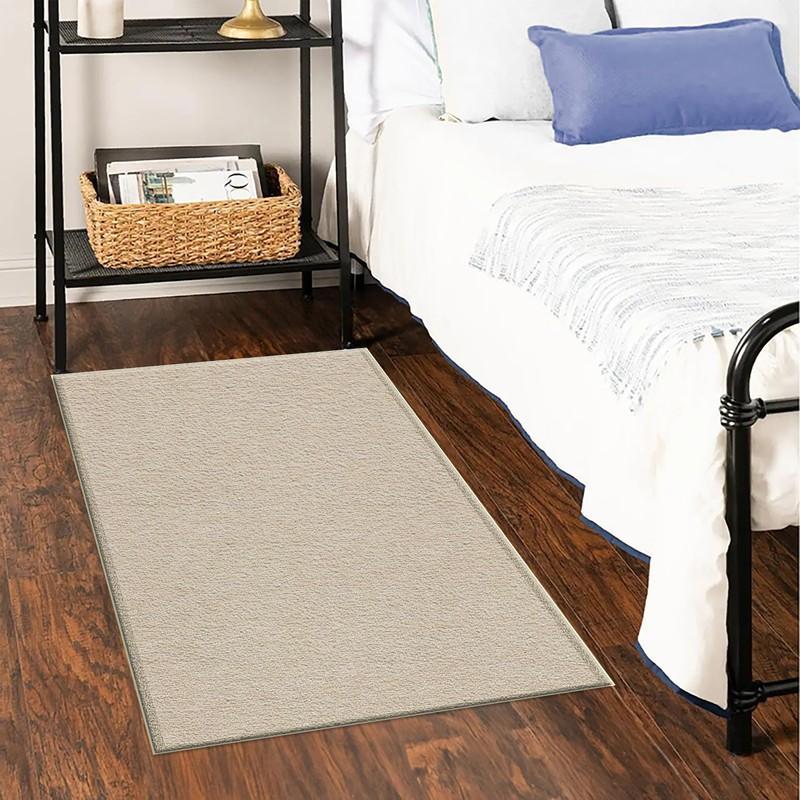 New Arrivals - Solid - Colored Beige Decorative Rug: Large Living Room Rug, Large Bedroom Rug, Study Rug, Entryway Rug, Hallway Rug. Easy to Care for and Clean, Machine Washable, Suitable for All Seasons. A High - Quality Home Decor Choice