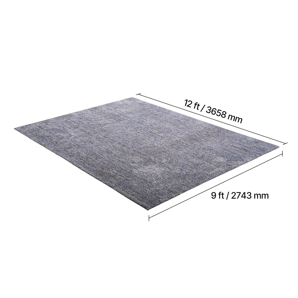 VEVOR Indoor Plush Area Rugs, 8 x 10 ft \u002F 9 x 12 ft Plush Carpet, Area Rugs Furry with Long Plushs Pile, Thick & Durable High-Pile Rug for High-Traffic Areas, Bedroom, Non-Shedding & Non-Slip Backing, Beige\u002FBlue-Gray