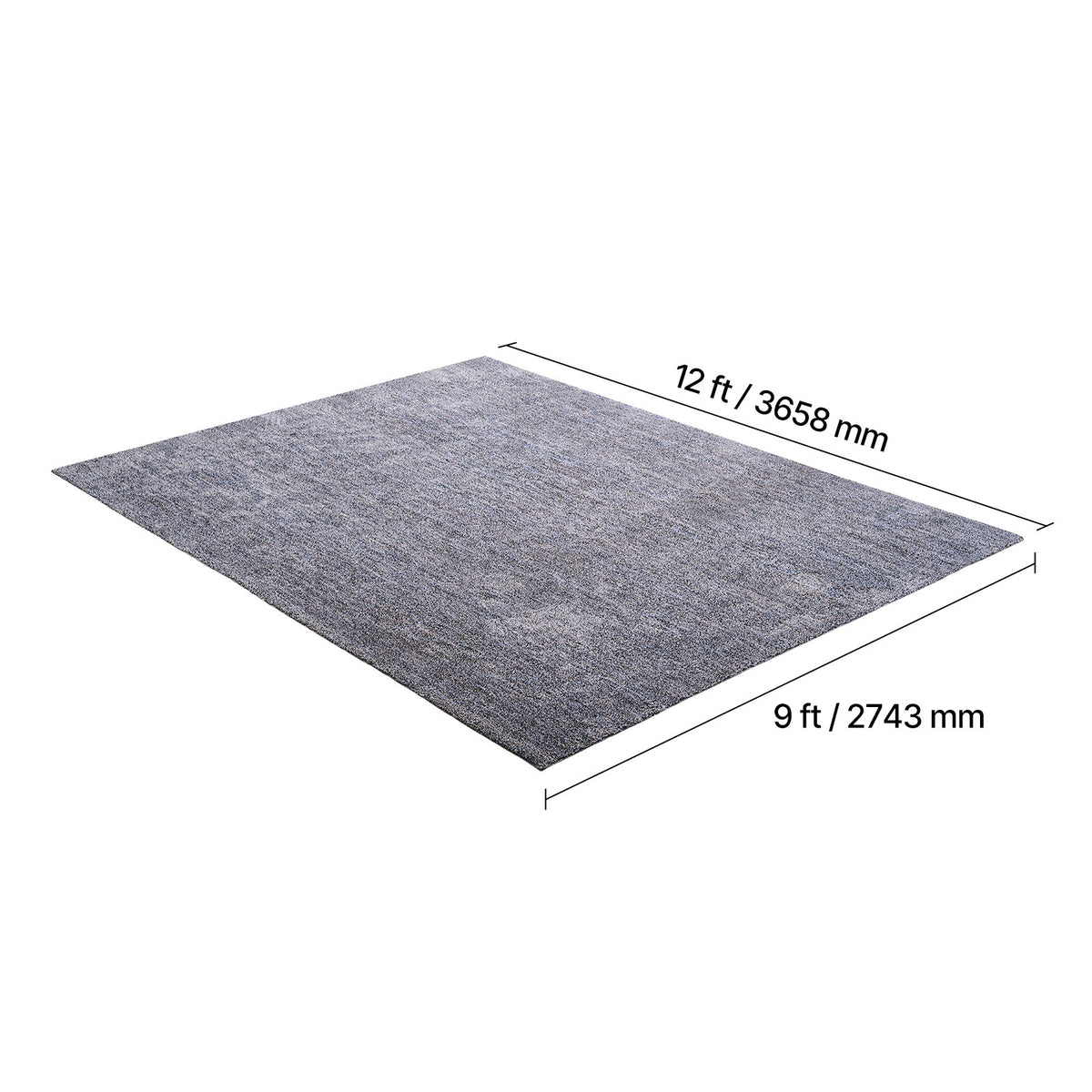 VEVOR Indoor Plush Area Rugs, 8 x 10 ft \u002F 9 x 12 ft Plush Carpet, Area Rugs Furry with Long Plushs Pile, Thick & Durable High-Pile Rug for High-Traffic Areas, Bedroom, Non-Shedding & Non-Slip Backing, Beige\u002FBlue-Gray