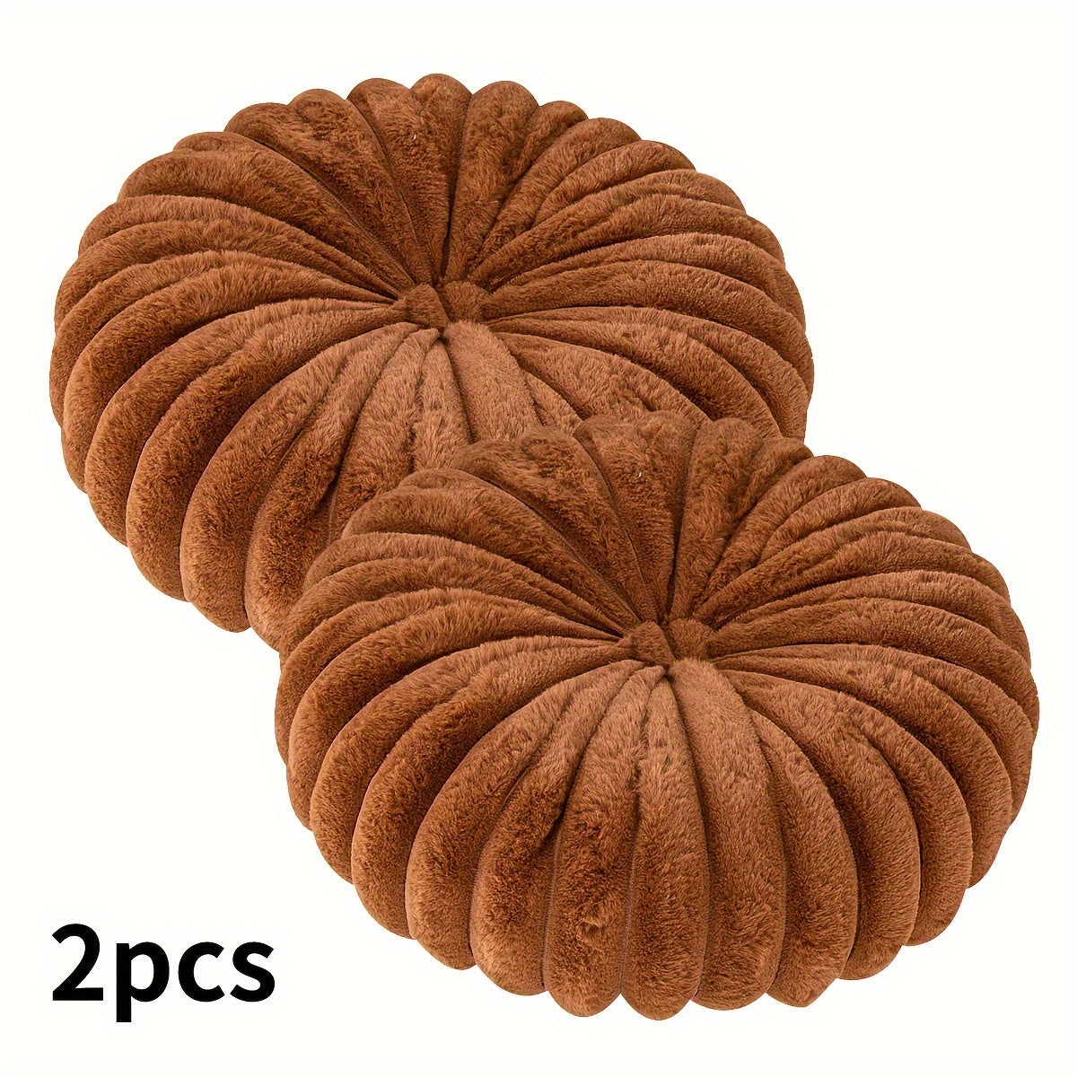 2pcs Fluffy And Comfortable Round Throw Pillows, Washable, with Filler, Living Room Home Decor, Comfortable Modern Home Decoration Pillowcase, for Sofa Sofa Bed House Farmhouse Decoration