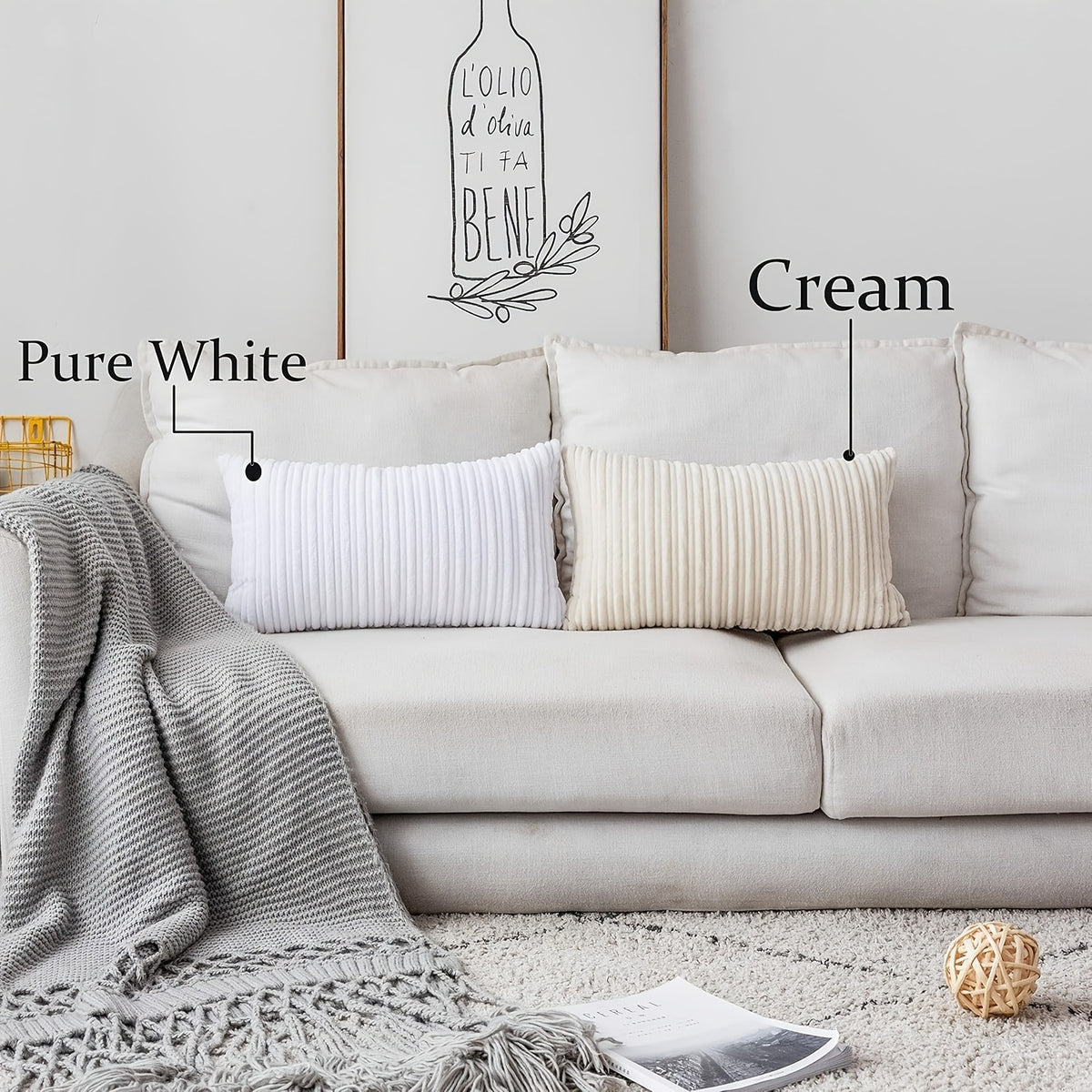 1\u002F2 Set of Mother And Striped Pillows, Corduroy Striped Pillows with High-Quality 3D Filling - Suitable for Sofas, Bedrooms, And Cars. Multi-Functional Machine Washable Decorative Pads with Multiple Sizes And Colors to Choose from