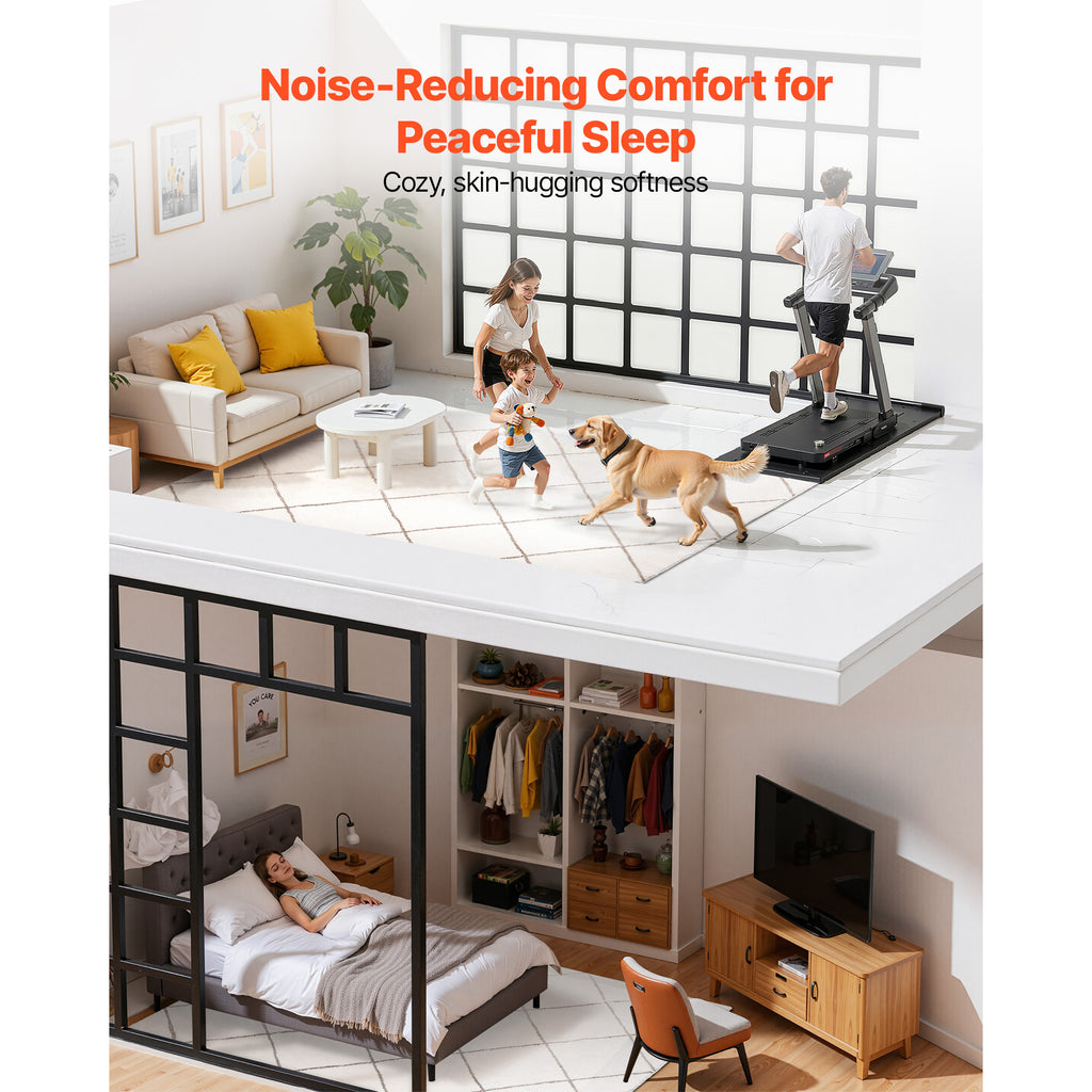 VEVOR Indoor Plush Area Rugs, 8 x 10 ft \u002F 9 x 12 ft Plush Carpet, Area Rugs Furry with Long Plushs Pile, Thick & Durable High-Pile Rug for High-Traffic Areas, Bedroom, Non-Shedding & Non-Slip Backing, Beige\u002FBlue-Gray