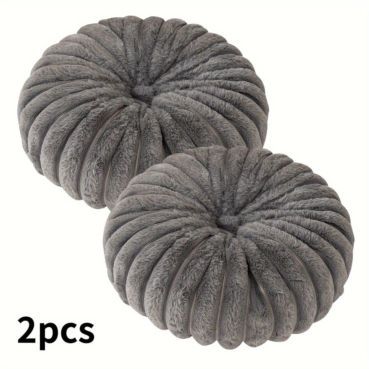 2pcs Fluffy And Comfortable Round Throw Pillows, Washable, with Filler, Living Room Home Decor, Comfortable Modern Home Decoration Pillowcase, for Sofa Sofa Bed House Farmhouse Decoration