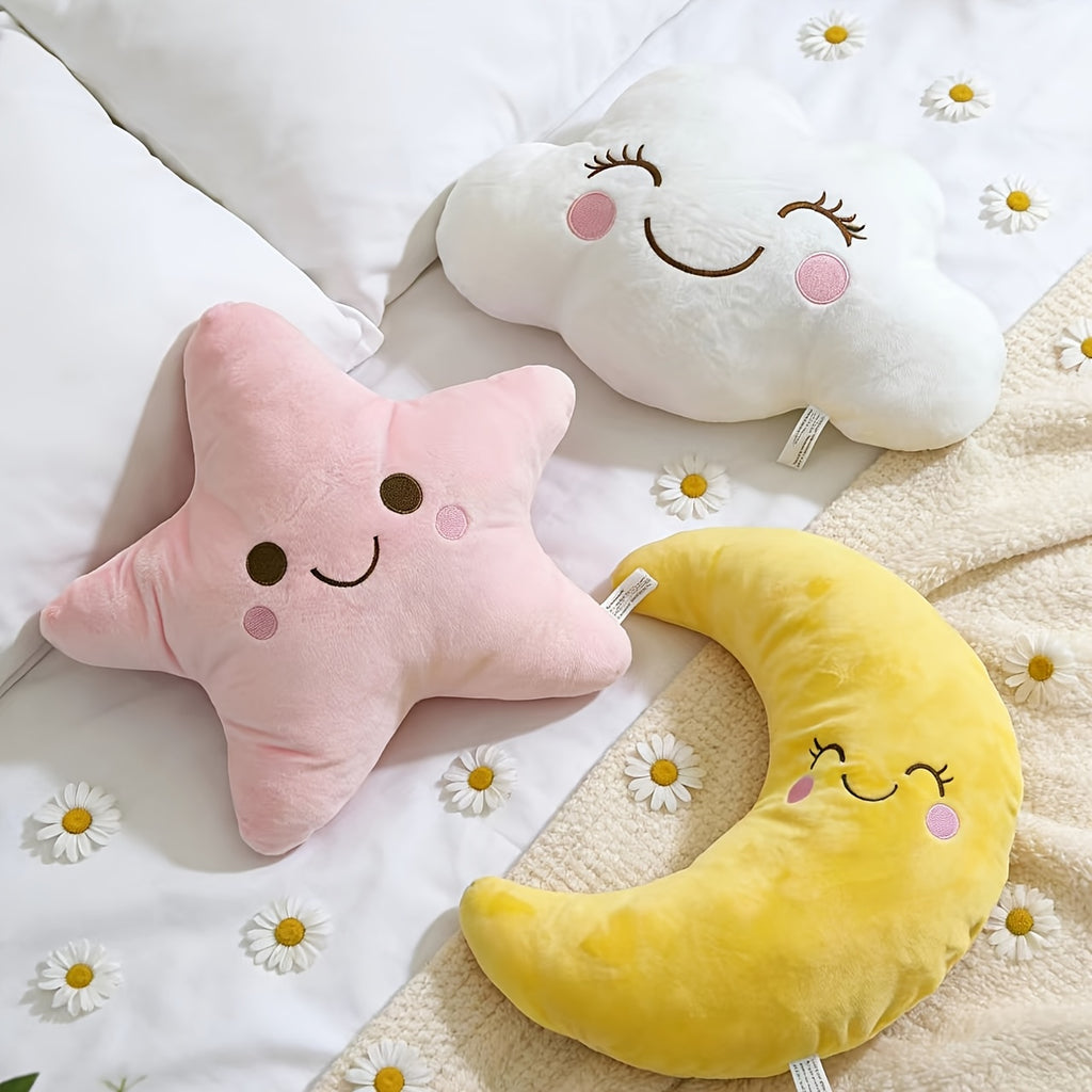 3pcs Cloud, Pillows | Polyester, Machine Washable, Multipurpose Use, Modern Style, All-Season