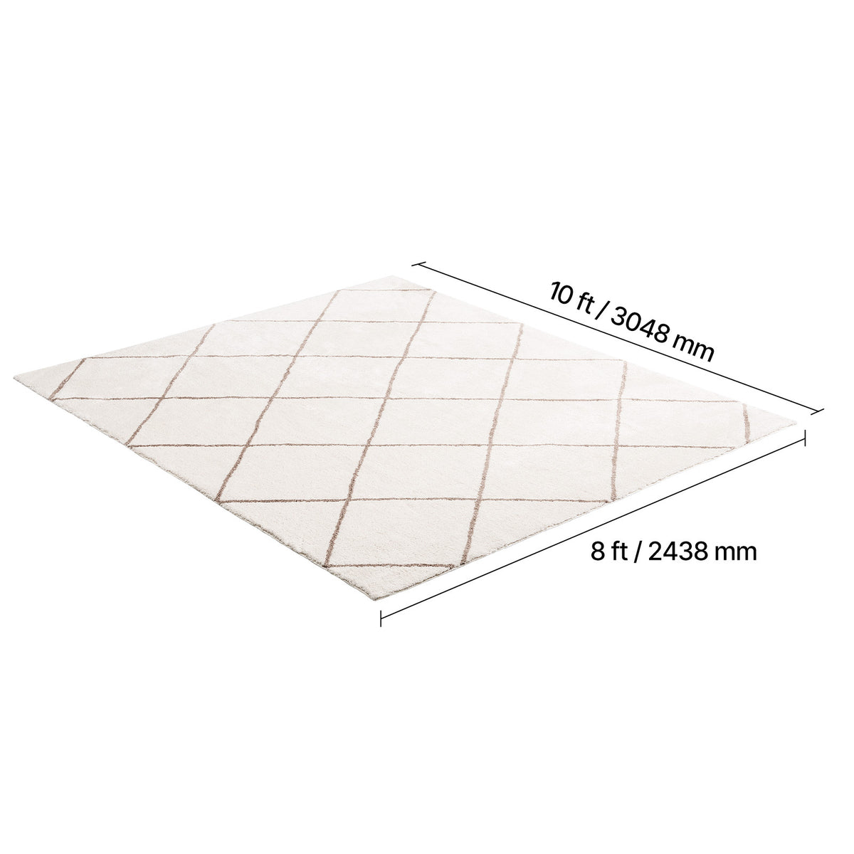 VEVOR Indoor Plush Area Rugs, 8 x 10 ft \u002F 9 x 12 ft Plush Carpet, Area Rugs Furry with Long Plushs Pile, Thick & Durable High-Pile Rug for High-Traffic Areas, Bedroom, Non-Shedding & Non-Slip Backing, Beige\u002FBlue-Gray