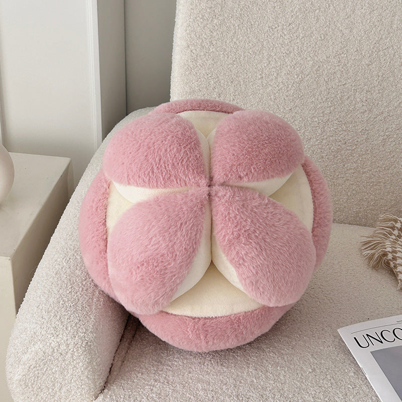 Ins Hydrangea Shaped Throw Pillow, Irregular Splicing Decorative Cushion, Soft Aesthetic Accent Pillow for Living Room Bedroom Home Decor