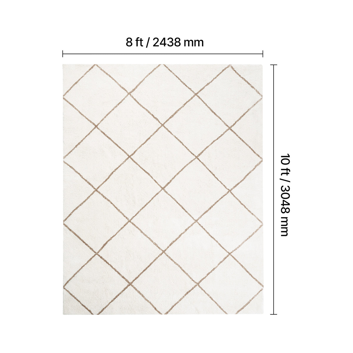 VEVOR Indoor Plush Area Rugs, 8 x 10 ft \u002F 9 x 12 ft Plush Carpet, Area Rugs Furry with Long Plushs Pile, Thick & Durable High-Pile Rug for High-Traffic Areas, Bedroom, Non-Shedding & Non-Slip Backing, Beige\u002FBlue-Gray