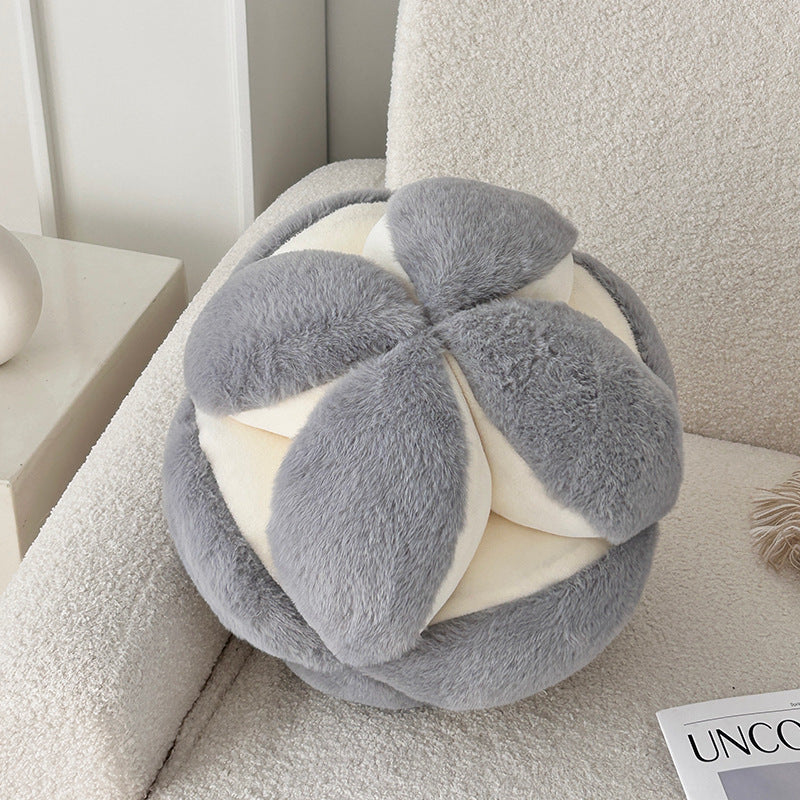 Ins Hydrangea Shaped Throw Pillow, Irregular Splicing Decorative Cushion, Soft Aesthetic Accent Pillow for Living Room Bedroom Home Decor