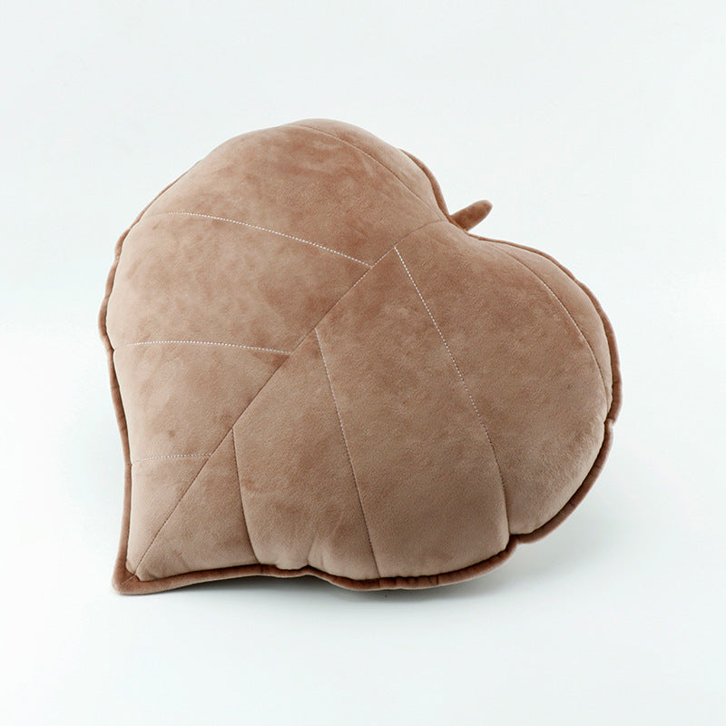 1pc Nordic Style Leaf Print Throw Pillow, Small Fresh Fabric Home Decoration Cushion, Soft Sofa Bedside Bay Window Waist Pillow, Suitable for Bedroom Living Room Homestay, Valentine's Day President's Day St. Patrick's Day Easter Decorative Pillow