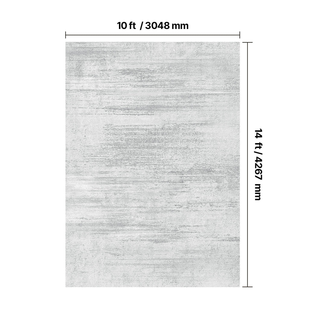 VEVOR Large Area Rug 10 x 14 ft Anti-Skid and Tear-Resistant Floor Mat Modern Gray
