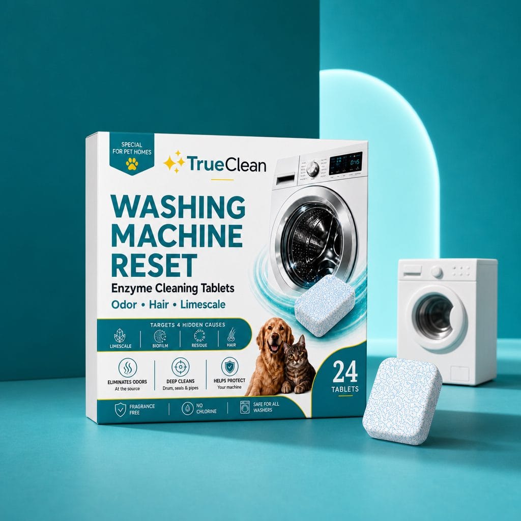 TrueClean Washing Machine Reset — Enzyme Cleaning Tablets